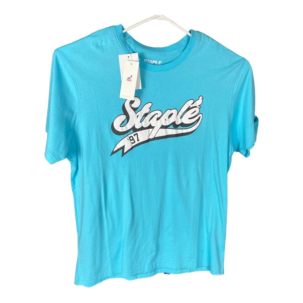Staple Pigeon Mens Size Medium T-Shirt UNC Light Blue 97 Graphic Tee NWT